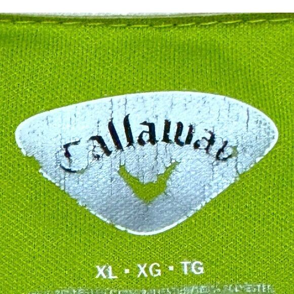 Callaway Mens XL Lime Green Polo Golf Athletic Shirt READ - Picture 2 of 5